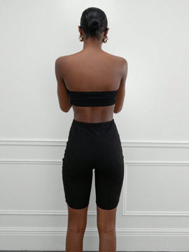 MISSGUIDED Pantalon Corto Para Ciclismo De Tela De Encaje