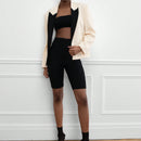 MISSGUIDED Pantalon Corto Para Ciclismo De Tela De Encaje