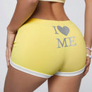 Qutie Pantalones Cortos Impresos De Bloques De Color Para Mujeres Para El Festival De Musica