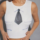 Top Corto Sin Mangas Con Estampado De Lazo Camisero