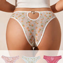 Ropa Interior Femenina De Triangulo Calado Con Estampado De Fresa