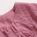 DAZY Blusa Decorada De Manga Corta Con Dobladillo Con Volantes Para Mujeres