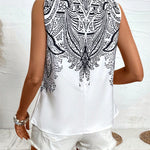 LUNE Blusa Sin Mangas Con Cuello En V Para Mujer