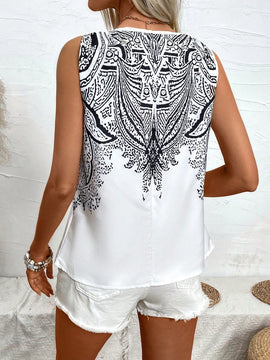 LUNE Blusa Sin Mangas Con Cuello En V Para Mujer