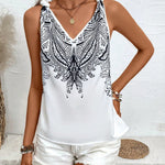 LUNE Blusa Sin Mangas Con Cuello En V Para Mujer