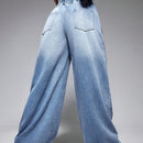 EZwear Pantalones De Mezclilla Lavados Con Cintura De Cordon Para Mujer