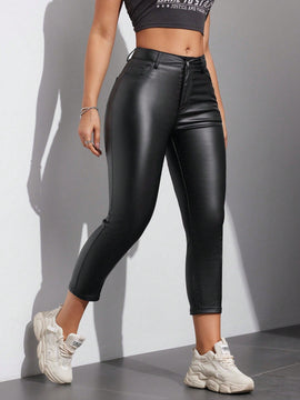 Pantalones de mujer de unicolor ajustados