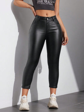Pantalones de mujer de unicolor ajustados