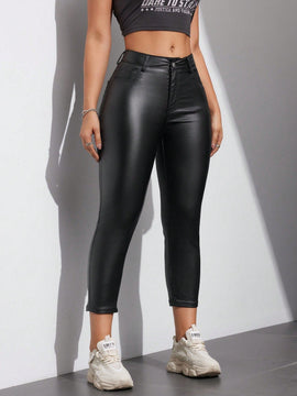 Pantalones de mujer de unicolor ajustados