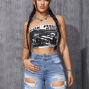 Shorts Vaqueros Desgastados Para Mujer Con Bolsillos