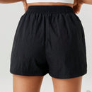 Essnce Pantalones Cortos De Cintura Alta Asimetricos Para Mujer Con Bolsillos Plegables