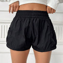 Pantalones Cortos Impermeables De Cintura Elastica Para Mujeres