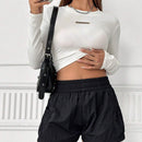 Pantalones Cortos Impermeables De Cintura Elastica Para Mujeres