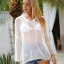 VCAY Sueter Con Capucha Ahuecado Para Mujer
