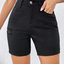 Frenchy Pantalones Cortos De Mezclilla Rectos Casuales Para Mujer