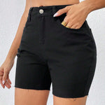 Frenchy Pantalones Cortos De Mezclilla Rectos Casuales Para Mujer