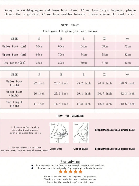 1 pieza Sujetador de belleza sin costuras para mujer, sujetador inalambrico de una pieza con copas acolchadas, sujetador para dormir/yoga/deportes, comodo y transpirable, rosa