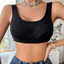 Bralette De Nudo Retorcido, Solido De Color Para Mujer