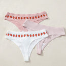 Tanga Estampada De Fresa Para Mujer