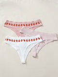 Tanga Estampada De Fresa Para Mujer