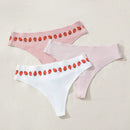 Tanga Estampada De Fresa Para Mujer