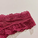 4 piezas/set tanga sexy de encaje con cintura baja y transpirable con longitud de cordones