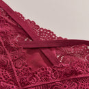4 piezas/set tanga sexy de encaje con cintura baja y transpirable con longitud de cordones