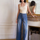 Frenchy Jeans Rectos Vintage Con Bolsillos Diagonales