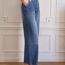 Frenchy Jeans Rectos Vintage Con Bolsillos Diagonales