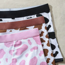 3 Piezas De Bragas De Mujer Con Estampado De Vaca