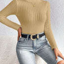 Frenchy Sueter De Cuello Alto De Manga Larga Para Mujer