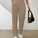 Essnce pantalones largos casuales y conicos de unicolor para ir al trabajo