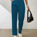 Essnce pantalones largos casuales y conicos de unicolor para ir al trabajo