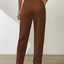Essnce pantalones largos casuales y conicos de unicolor para ir al trabajo