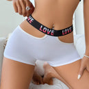 1 Pieza Panty De Boyshorts Para Mujer Con Estampado De Letras, Estilo Casual-deportivo