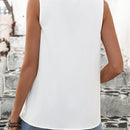 VCAY Blusa Sin Mangas Con Estampado Floral Y Escote En V