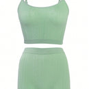 Set de ropa interior femenina de 1 pieza, comodo Set de shorts de angulo plano con ropa interior de tirantes, sexy, moderno y adecuado para deportes