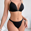 Conjunto De Lenceria Para Mujer Con Sujetador Inalambrico De Malla Y Braguita