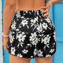 WYWH Pantalones Cortos Fruncidos Para Mujer Con Estampado Floral