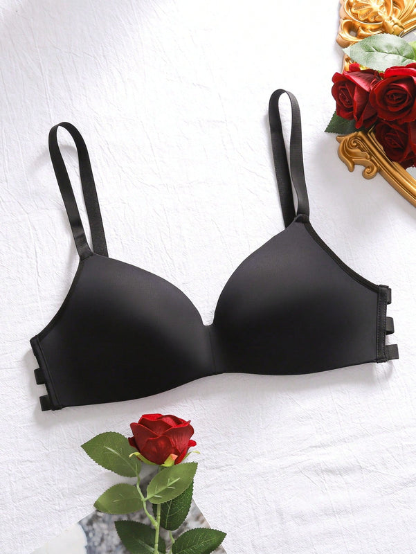 Sujetador Hueco Sin Color Solido Para Mujer