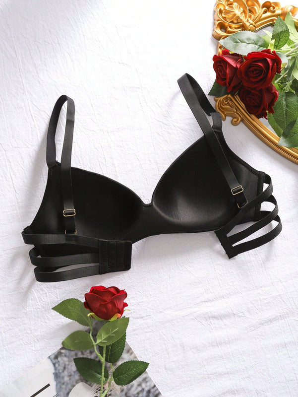 Sujetador Hueco Sin Color Solido Para Mujer