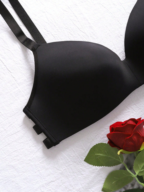 Sujetador Hueco Sin Color Solido Para Mujer