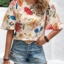 VCAY Camisa Estampada Floral Para Mujer