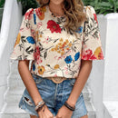 VCAY Camisa Estampada Floral Para Mujer