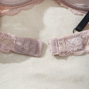 Sosten de encaje comodo para mujer con detalle de lazo y aros