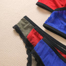 Conjunto De Ropa Interior Con Ribete De Encaje Para Mujer De 6 Piezas/juego