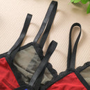 Conjunto De Ropa Interior Con Ribete De Encaje Para Mujer De 6 Piezas/juego