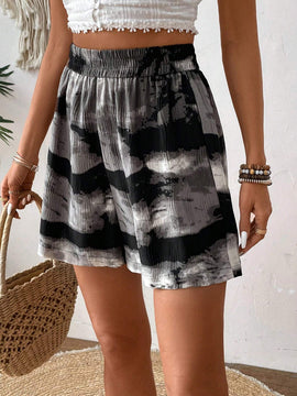 VCAY Pantalones Cortos Casuales Y Sueltos Con Estampado Tie-dye