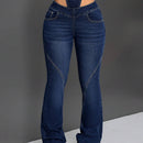 ICON Jeans Acampanados Ajustados Al Cuerpo 2 En 1