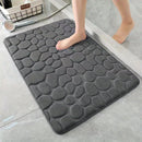 1 ud Alfombra de Baño de Espuma de Memoria con Relieve de Piedra de Felpa - Ultra Suave, Absorbente Rápido de Agua, Lavable, Antideslizante e Hipoalergénica - Perfecta para Baño, Ducha y Bañera - Sin Fragancia y Fácil de Limpiar